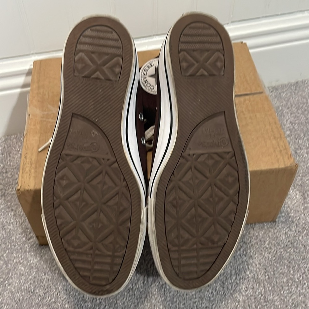 Converse Chuck Taylor All Star hightop dark brown shoes women’s sz 10 men’s sz 8 - Picture 5 of 8